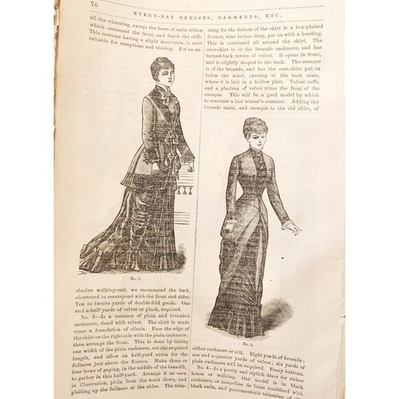 1881 Peterson's Magazine Victorian Ephemera Lot Of 400 Pcs Illustrated LGDWB4 - Picture 5 of 7